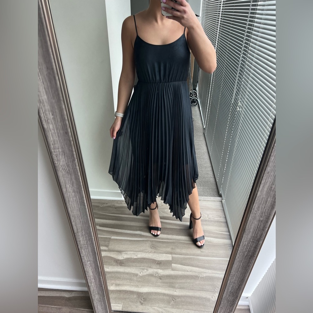 All Saints navy flowy dress